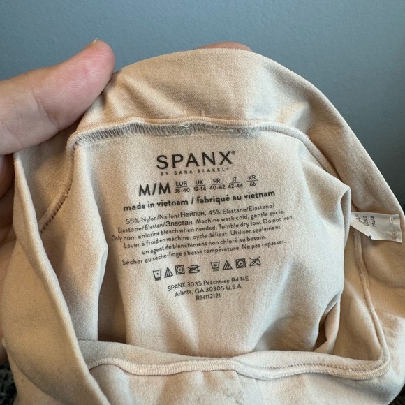 Spanx Power High-Rise Compression Sculpting Shaping Short Soft Nude Tan Cream M - Picture 12 of 13